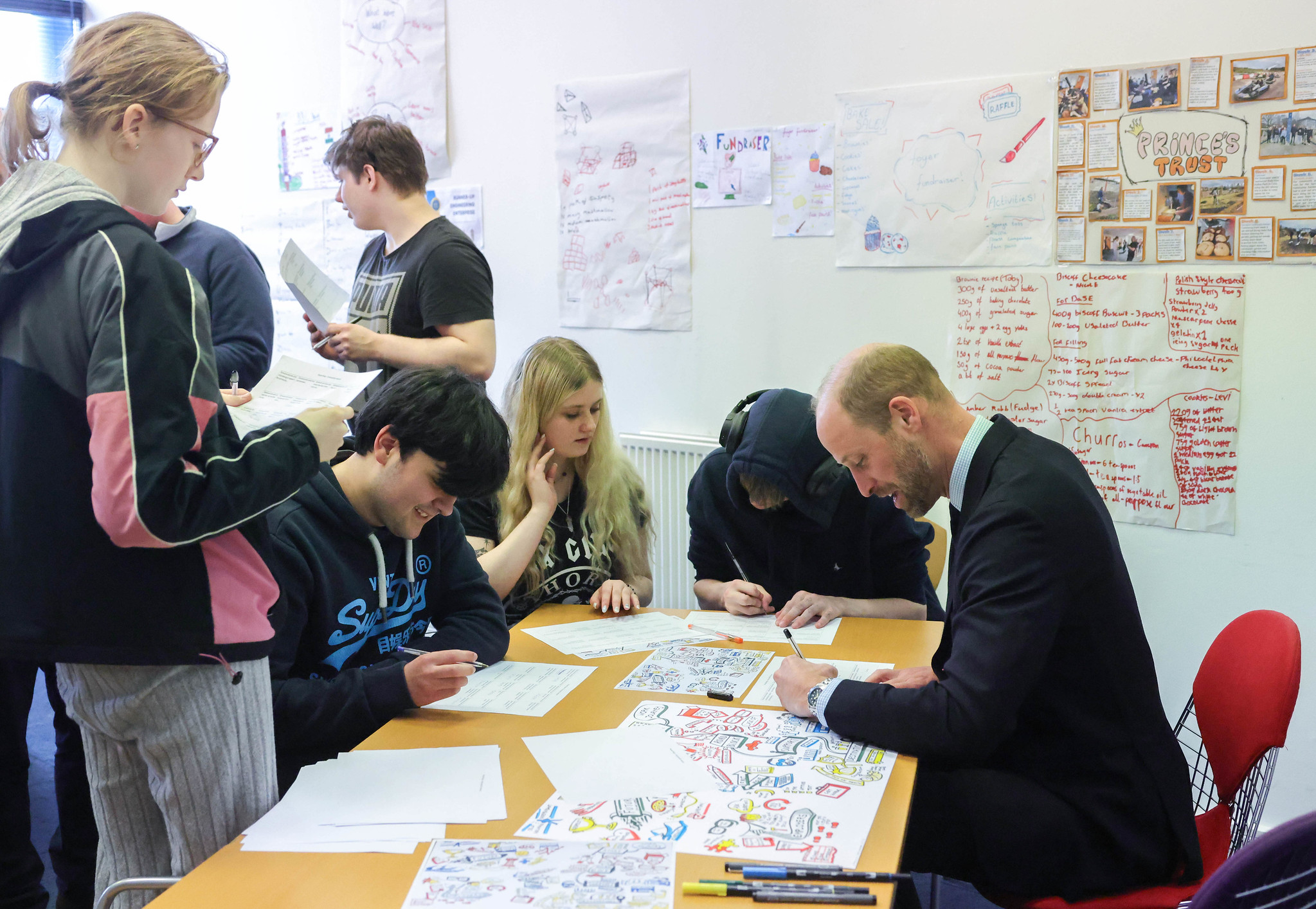 The Prince took part in a workshop with young people and discussed the direction of Project Flourish and how it could best help them, before meeting with local and national employers who will be part of Project Flourish, including Specsavers and Amey at Aberdeen Foyer. Picture by Andrew Parsons / Kensington Palace